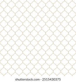 Moroccan seamless pattern with grid line, vector illustration.