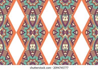 Moroccan seamless pattern mandala design