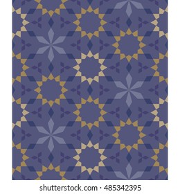 moroccan seamless pattern tile background, blue theme