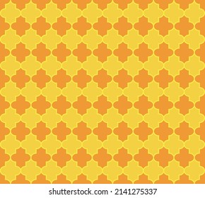 Moroccan Seamless Pattern. Traditional Islamic Lantern Ornament. Ramadan Kareem Tender Motif. 1001 Night Arabesque. Mosque Window Pattern. Arabic Mubarak Mosaic. Noble Moroccan Seamless Pattern.