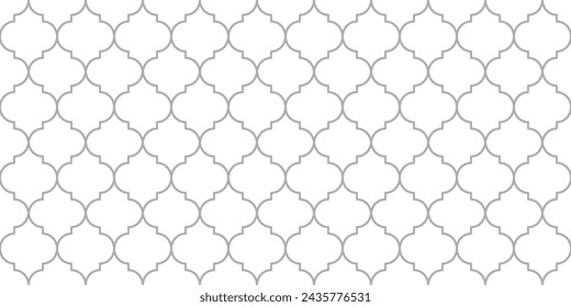 Moroccan Seamless Pattern. Turkish Mosque Window Shape. Arabic Mosaic Golden Background. Eid Mubarak Muslim Ornament. Ramadan Kareem Islamic Illustration