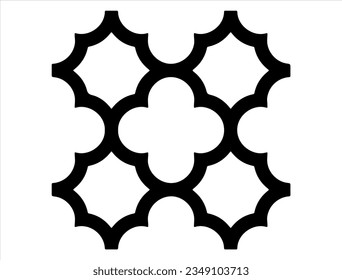 Moroccan silhouette vector art on white background
