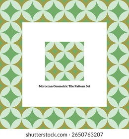 Moroccan Star Tile, Geometric Ethnic Pattern, Terracotta and Teal Design