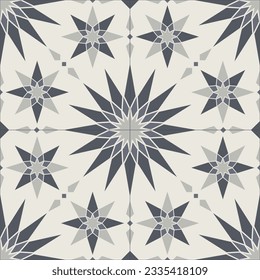 Moroccan stars pattern. Mosaic tiles. Islamic ornament. Seamless vector pattern background.