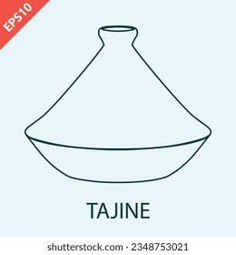 Moroccan steam food tajine icon vector modern illustration
