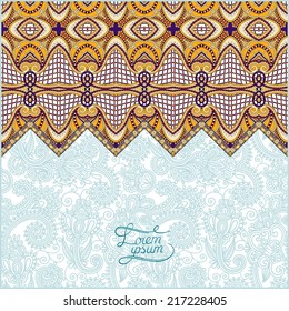 moroccan template with place for your text, you can be used for invitation card, postcard, web design, decoration for bag, clothes, fabric design, book cover, vector illustration