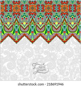 moroccan template with place for your text, you can be used for invitation card, postcard, web design, decoration for bag, clothes, fabric design, book cover, vector illustration