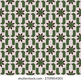 Azulejo Marroquino Árabe Árabe Padrão Islâmico sem costura