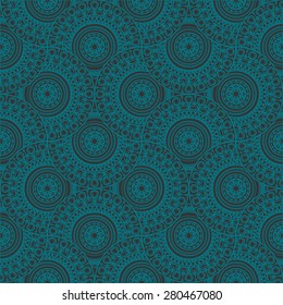 Moroccan tile pattern with turquoise theme. 