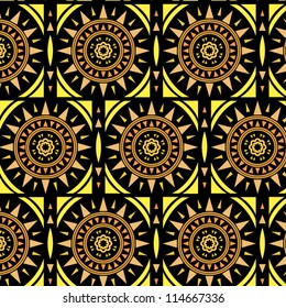 Moroccan tile solar seamless pattern, vector