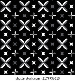 Moroccan Tile Style Geometric Shapes Florals Squares Leaves Retro Design Seamless Pattern Abstract Trendy Compatible Fashion Colors Black White Tones