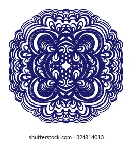 Moroccan tiles ornaments in blue and white colors. Can be used for wallpaper, textile and pattern fills, different surfaces, background of web site pages.