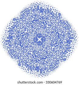 Moroccan tiles ornaments in blue and white colors. Patchwork pattern can be used for wallpaper, textile and pattern fills, different surfaces, background of web site pages.