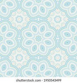 Moroccan traditional geometric vector seamless motif. Wallpaper print design. Decorative dutch ornament. Ceramic decor design. Circles and lines composition.