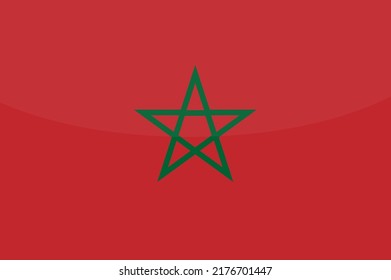 Moroccan vector hand drawn flag, Moroccan dirham