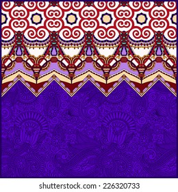 moroccan violet colour template with place for your text, you can be used for invitation card, postcard, decoration for bag, clothes, fabric design, book cover, vector illustration