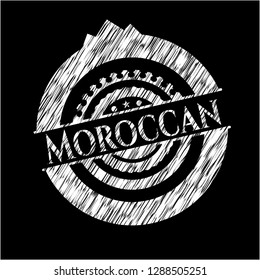Moroccan written with chalkboard texture