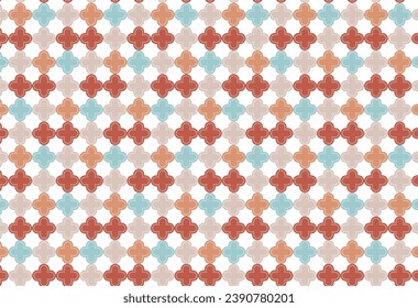Moroccan-style Quatrefoil Pattern Background Illustration
