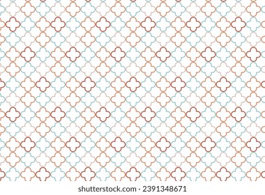 Marokkanischer Stil Quatrefolien-Muster-Hintergrund-Illustration
