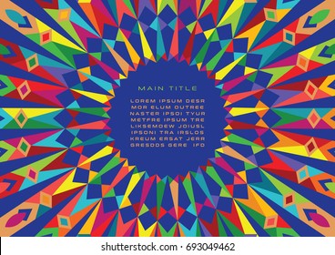 Morocco Abstract Template. Islamic Mosaic Design. May use for Background, greeting card.