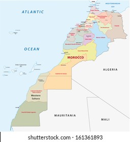 morocco administrative map