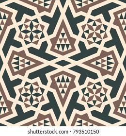 Morocco arabic seamless pattern. Traditional islamic design background.