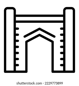 Morocco arch icon outline vector. Africa travel. Landmark modern