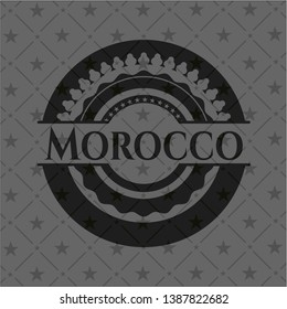 Morocco black badge. Vector Illustration. Detailed.