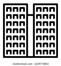 Morocco building icon outline vector. City skyline. City travel
