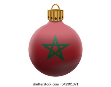 morocco christmas ball isolated