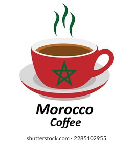 Morocco coffee cup logo illustration design. Drink Business concept icon