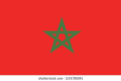 Bandera de Marruecos o bandera de Marruecos