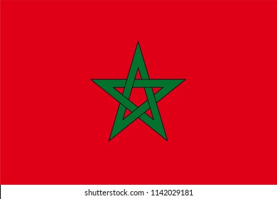 Morocco Country Flag Illustration Design