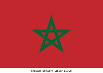Icono de Vector de bandera de Country de Marruecos