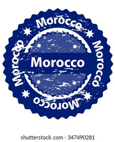 Morocco Country Grunge Stamp