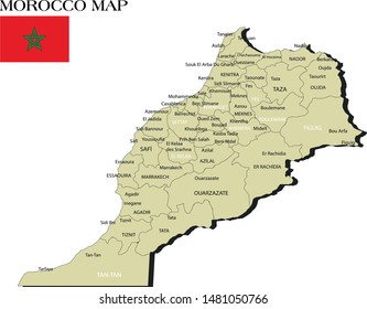 Morocco country map vector illustration