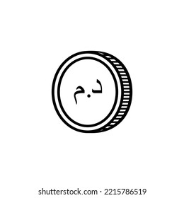 Morocco Currency Symbol, Moroccan Dirham Icon, MAD Sign. Vector Illustration
