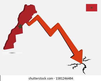 Morocco economic crisis vector illustration Eps 10