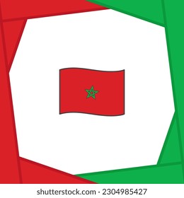 Morocco Flag Abstract Background Design Template. Morocco Independence Day Banner Social Media Post. Morocco Cartoon