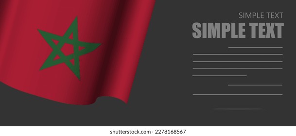 morocco flag banner rectangle background,morocco dark mode black tone wallpaper,website banner morocco black and white tone with grey text.