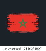 Morocco Flag Brush. National Flag