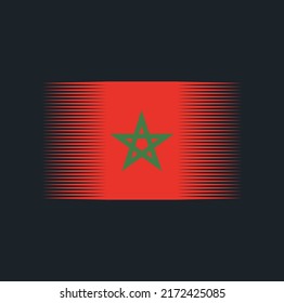 Pincel de la bandera de Marruecos. Bandera nacional