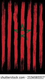 Morocco flag with brush paint textured isolated  on png or transparent background,Symbol of Morocco,template for banner,promote, design, and business matching country poster, vector 
