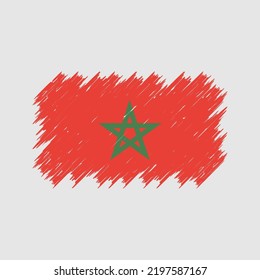 Morocco Flag Brush Strokes. National Flag