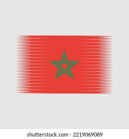 Pincel de la bandera de Marruecos pintado