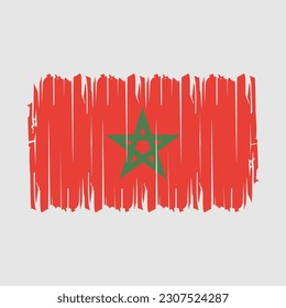 Morocco Flag Brush Vector Illustration