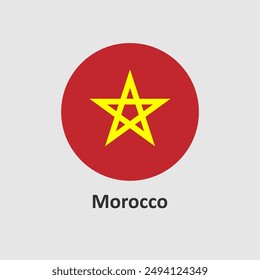 Morocco flag design vector illustration on a white background for graphic and web design.
