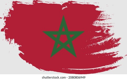 Bandera de Marruecos en estilo grunge
