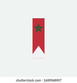 Morocco flag icon graphic element Illustration template design
