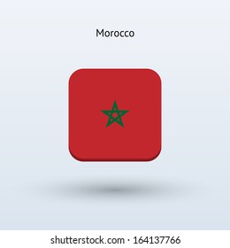 Morocco flag icon. Vector illustration.